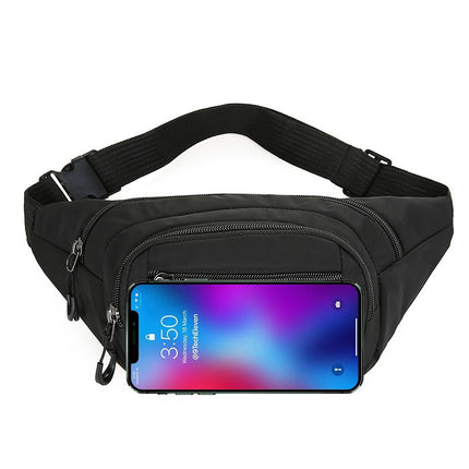 Cross-Border New Large-Capacity Sports Shoulder Bag Anti-Theft Running Waist Bag Multi-Functional Mobile Phone Oxford Cloth Crossbody Bag