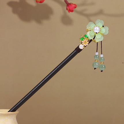 New Year Red Festive Chinese Style Hairpin Palace Style Tassel Walking Hair Hairpin Retro Hanfu Ancient Dress Cheongsam Hair Accessories Women