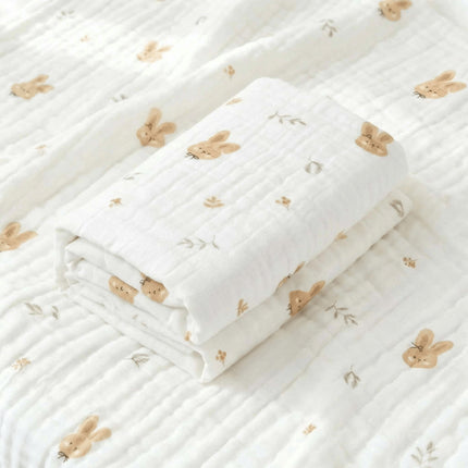 Baby Bath Towel, Children's Gauze Bath Towel, Cotton Baby Newborn Super Soft Absorbent Bath Blanket, Bath Towel Available in All Seasons