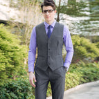Men's gray vest + pants / S