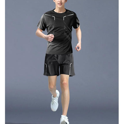Short-sleeved T-shirt shorts men's and women's sports suit leisure thin fashion handsome youth outdoor ball clothing manufacturers direct supply