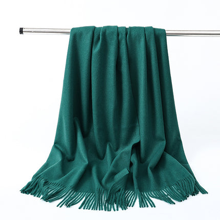 Wool Scarf Shawl High-End Versatile Cashmere Scarf Women's Winter 2025 New Men's Solid Color Scarf Wholesale