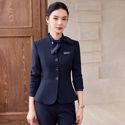 Gray Suit Suit for Women 2025 New Spring & Fall High-End Business Attire Formal Hotel Front Desk Manager Work Clothes