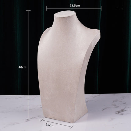 Flannel Necklace Display Stand portrait model jewelry stand clavicle chain necklace jewelry display shooting live display stand