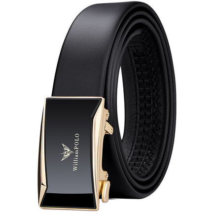 King Paul belt men's leather automatic buckle business pants belt men's pure leather belt wholesale a generation of hair