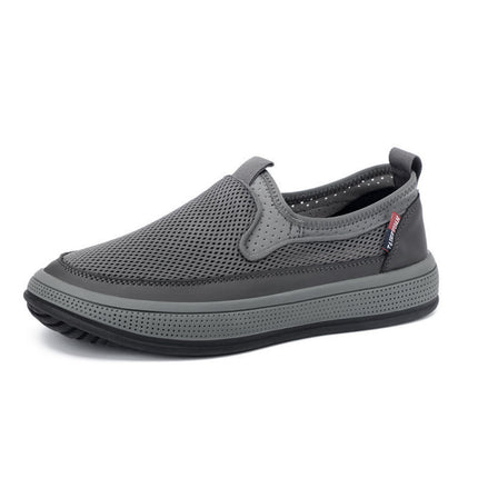 Old Beijing Cloth Shoes Men's Summer New Cloth Shoes Breathable Deodorant Mesh Men's Mesh Shoes Casual Middle-Aged and Elderly Dad Shoes