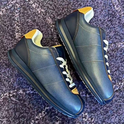 High Version 2025 Bread Shoes Genuine Leather Thick-Soled Forrest Gump Shoes Bullet Shoes Men and Women Same Style Couple Shoes Casual Sports Shoes