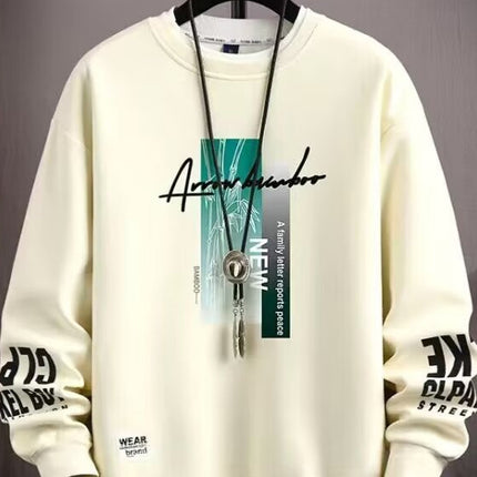 Teenage Student Sweatshirt Men's Long-Sleeved Autum Bottoming Shirt 2025 New Spring and Autum Clothing Trendy Brand Handsome Loose Clothes