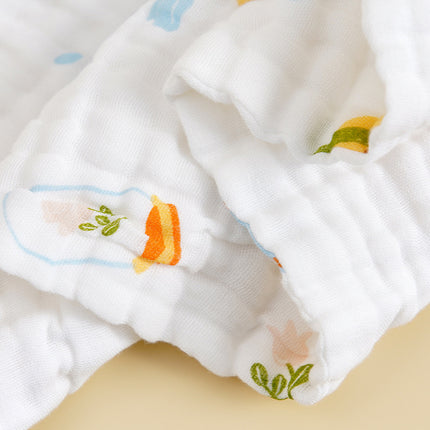 Baby Bath Towel, Children's Gauze Bath Towel, Cotton Baby Newborn Super Soft Absorbent Bath Blanket, Bath Towel Available in All Seasons