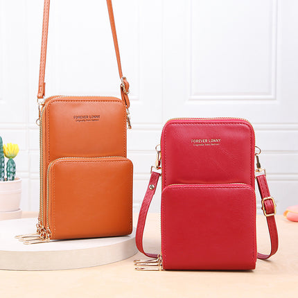 LONNY new transparent touch screen mobile phone bag organ multi-card position trendy simple crossbody small bag multi-functional mobile phone