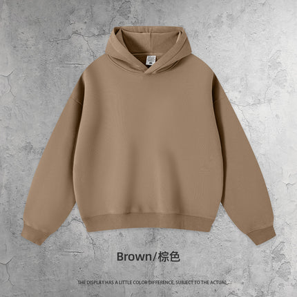Cai Xiang Island Men's Clothing | Autumn and Winter Cross-Border Fleece Hooded Sweatshirt Boxy Short Wide Version Hoodie Men's Sweatshirt Two-Piece Set