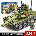 2 minifigures 85 style main battle tanks [324 particles]