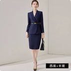 Navy blue suit + skirt / S