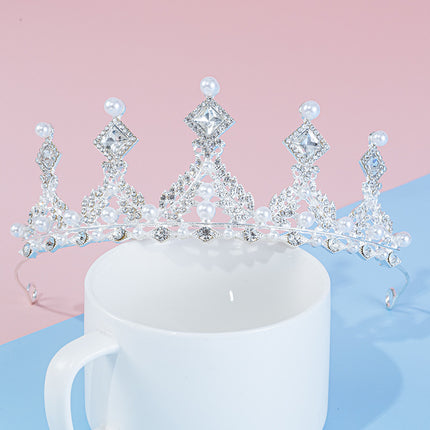 Birthday Crown Girls Headwear Kidsren Princess Classy Crown Girls Hairpin Hairband Little Girl Hair Accessories Headband
