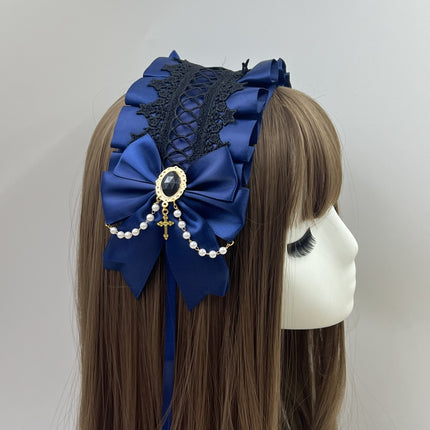 Lolita Hair Band Headwear Lolita Gothic Dark Collection Cross with Angel Handle Sweet Hair Accessories