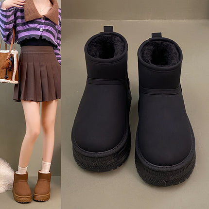 Factory Real Shot of 2025 New Snow Boots, Fleece-Lined and Thickened, Fast Shipping, Trendy Ins Winter Real Terry