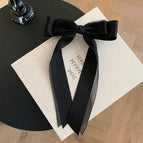 3959-2-black chiffon ribbon spring clip