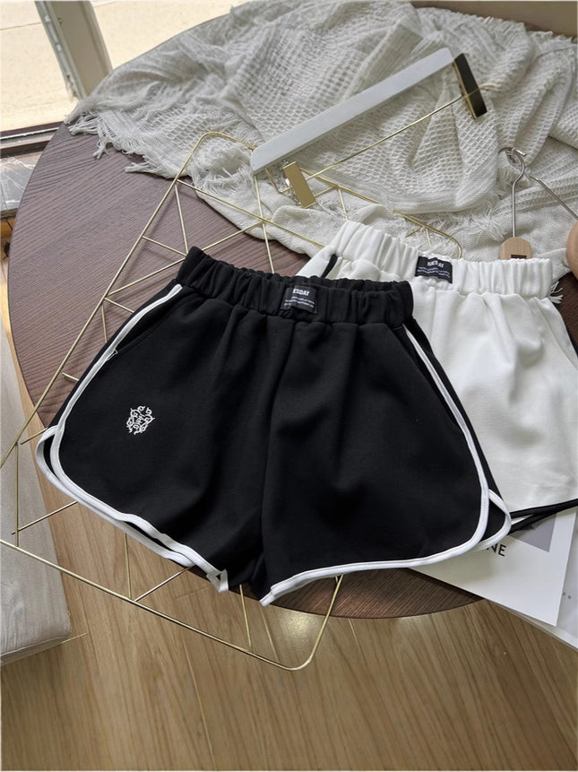 Foreign Trade Clearance Sports Shorts for Women 2025 Summer New Style Contrasting Color Loose and Versatile Casual Slimming Look Wide Leg Shorts for Women