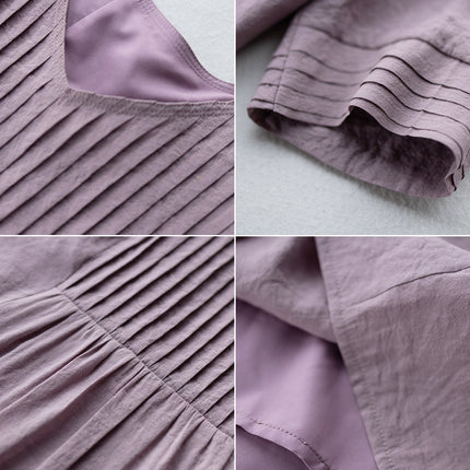 plus size Women's dress Women's 2025 Summer New Slightly Chubby Girls Fresh Distinctive Organ Pleated Loose Slimming Skirt