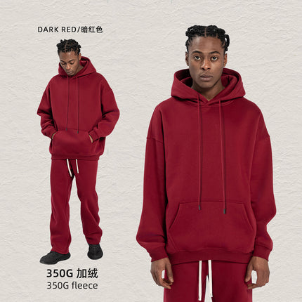 Cai Xiang Island Men's Clothing | Cross-Border American-Style Hooded Sweatshirt for Men, Autumn and Winter Loose Street Fashion Hoodie and Sweatpants Set for Men