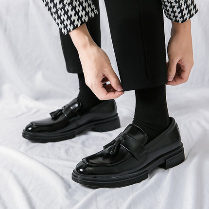 Men's shoes cross-border 46 plus size new leather shoes fashion men's business formal shoes fashion set foot loafers wholesale