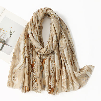 New Cross-Border Hot-Selling Ethnic Style Cotton and Linen Versatile Scarf, Desert Photo Shoot Fashion Sun Protection Head Wrap, Beach Towel