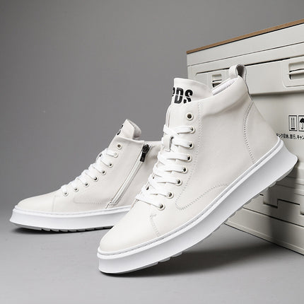 Factory Direct supply new high-top shoes men's fashion personalized zipper gaobang board shoes casual match men's fashion shoes delivery