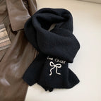 Embroidered bow#Black