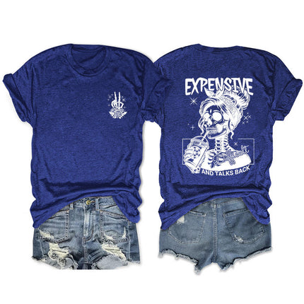 Amazon cross-border foreign trade expensive difficult and summer new fashion trend short sleeve women
