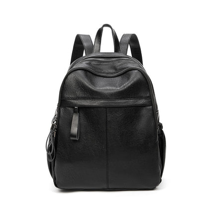 Large Capacity Backpack New Female College Student PU Backpack Korean Style Amazon Sweet Fresh Multi-Pocket Bag