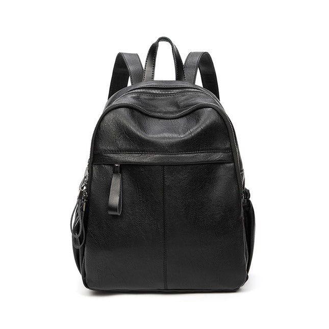 Large Capacity Backpack New Female College Student PU Backpack Korean Style Amazon Sweet Fresh Multi-Pocket Bag