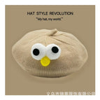 Big eyes beret-khaki / 3-48 months