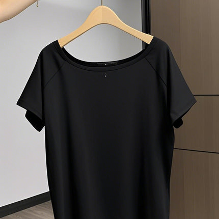 Summer Women's Tops Short-Sleeved Women's T-Shirt Clothes One-Shoulder High-End Cute Printed Short-Sleeved T-Shirt Custom Group Uniform