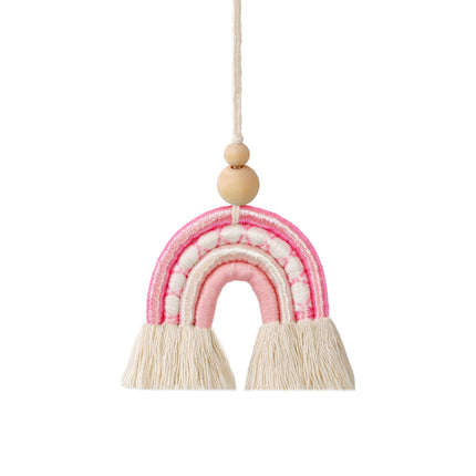 Hand-woven car pendant rainbow light creative retro cross-border foreign trade Bohemian tassel car pendant