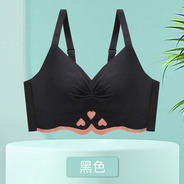 Big Chest Showy Small Chest Underwear Women's Full Cup Thin Gathering Anti-sagging Parammary Litching Bra with Strong Bra
