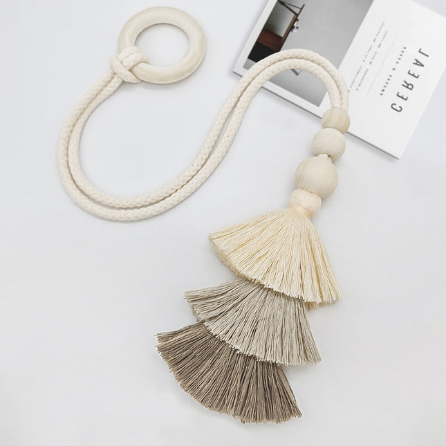 Cross-border Bohemian Strap Curtain Accessories Simple Curtain Buckle Tassel Decoration New Simple Home Accessories