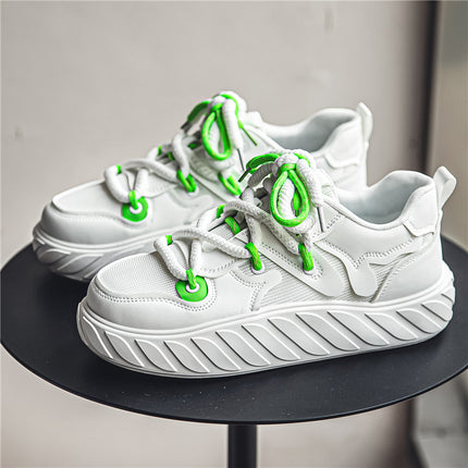 Men's niche fashion sneaker running shoes popcorn casual sneakers men's shoes thick-soled mesh height increasing daddy shoes
