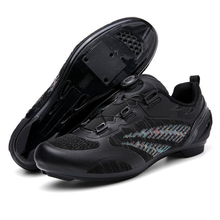 Cross-Border Foreign Trade Mesh Breathable Bicycle Shoes Cycling Shoes Men's and Women's Road Bike Lock Shoes Mountain Bike Shoes Wholesale