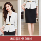 Beige suit + 506 black skirt / S