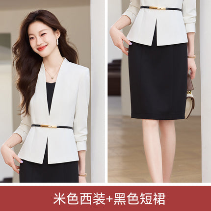 Hotel Manager Professional suit Female Autumn Temperament Long Sleeve Suit Jewelry Store Sales Department Property Consultant Work Clothes
