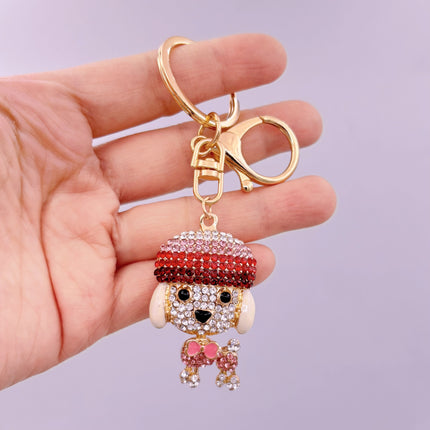 [Clearance specials] Cross-border European and American alloy diamond-encrusted cute animal keychain car pendant bag pendant