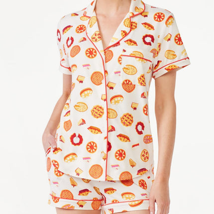 2024 Summer Amazon European and American Style Homewear Monkey Print Polo Casual Set Foreign Trade Pajamas European and American Style Set