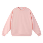 Pink-cotton round neck sweatshirt / S (recommended 55kg )