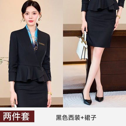 High-end Suit Dress Women's New Autumn High-end Professional Temperament Jewelry Shop Beauty Salon Hotel Front Desk Work Clothes