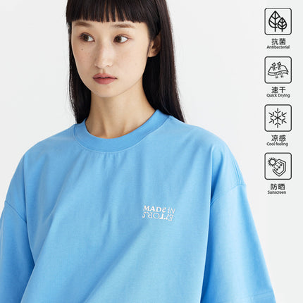 UNF Solona Ice Breathable Tee Mirror Letter Printing Basic Sunscreen Short-sleeved Outdoor T-shirt for Men and Women