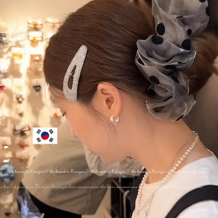18cm Korean High-End Hair Tie Double-Layer Organza Scrunchie Women's Hair Accessory Hair Rope Ins Style