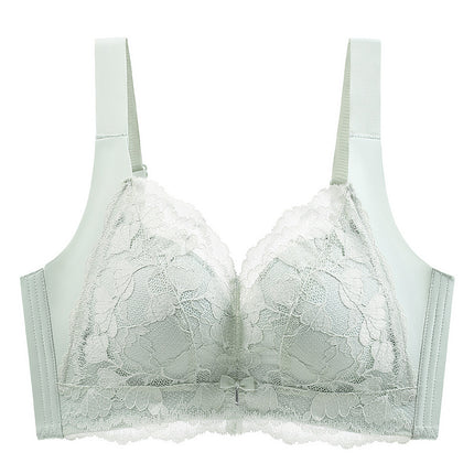 New Breathable Thin Large Chest Small Underwear Women's Summer Traceless Large Size Parammary Anti-sagging Bra Adjustable