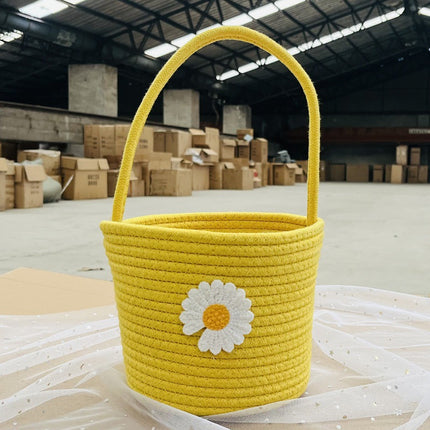 Cute Rainbow Portable Small Bag Women's New Arrival Handmade Cotton Women's Bag Straw Woven Bag Hand Gift Box Bag Beach Bag