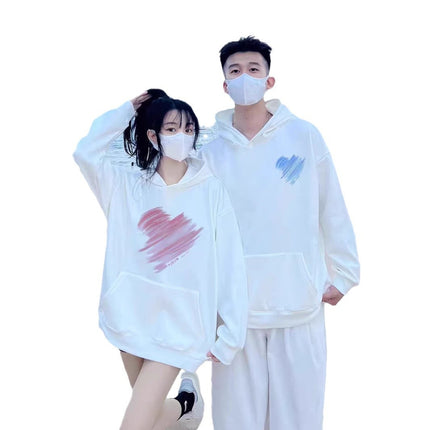 High-grade oversize Men's and Women's Top Special Couple Clothing Autumn and Winter fleece-lined Hooded Sweat Fashion Brand Class Clothes