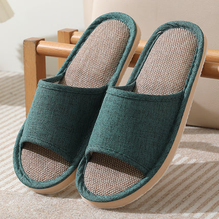 Linen Slippers for Women in Spring & Fall Seasons Indoor Household Cotton and Linen Slippers for Home Non-Slip Summer Male Couple Wholesale
